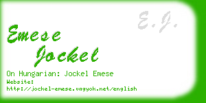 emese jockel business card
